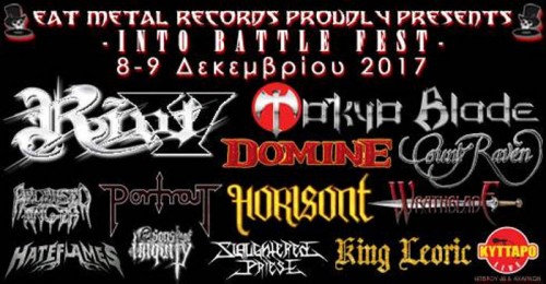 Into Battle Festival: Riot V, Count Raven, Portrait, Wrathblade, Slaughtered Priest, Sons Of Iniquity Αθήνα @ Κύτταρο