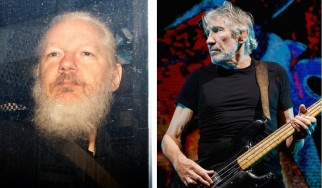 O Roger Waters παίζει το "Wish You Were Here" σε διαδήλωση υπέρ του Τζούλιαν Ασάνζ