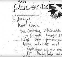 Ιδιόχειρο σημείωμα (από τις τελευταίες μέρες;) του Kurt Cobain στο φως της δημοσιότητας 