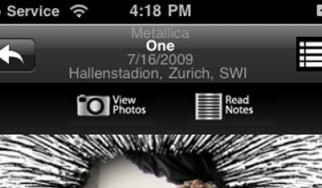 iPhone εφαρμογή από τους Metallica