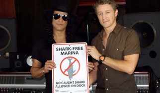 Ο Slash σε καμπάνια για την προστασία των καρχαριών