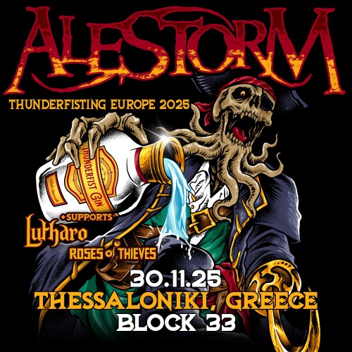 Alestorm, Lutharo, Roses of Thieves Θεσσαλονίκη @ Block 33
