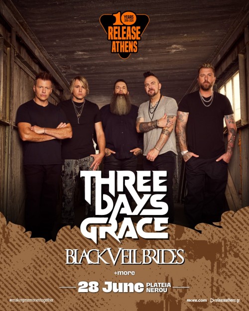 Release Athens: Three Days Grace, Black Veil Brides κ.α. Αθήνα @ Πλατεία Νερού, Ολυμπιακός Πόλος Φαλήρου