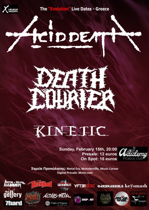 Acid Death, Death Courier, Kinetic Αθήνα @ Piraeus Club Academy 