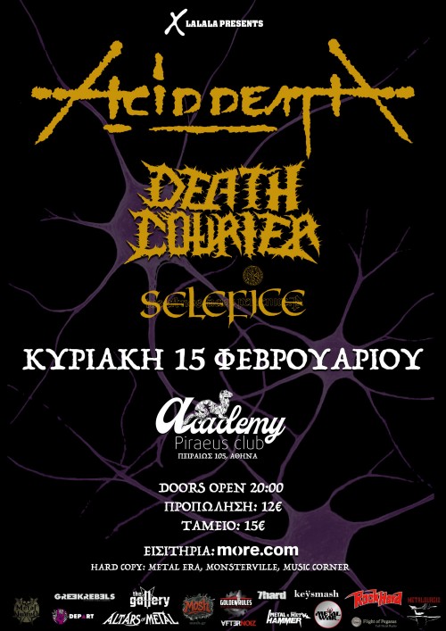 Acid Death, Death Courier, Selefice Αθήνα @ Piraeus Club Academy 