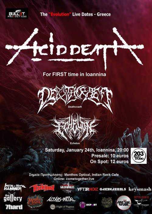 Acid Death, Deathcraeft, Echelon Ιωάννινα @ Studio 203