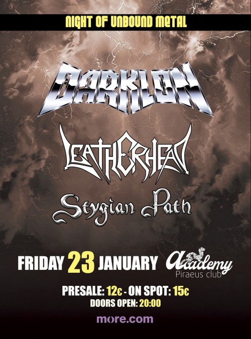 Night Of Unbound Metal: Darklon, Leatherhead, Stygian Path Αθήνα @ Piraeus Club Academy 