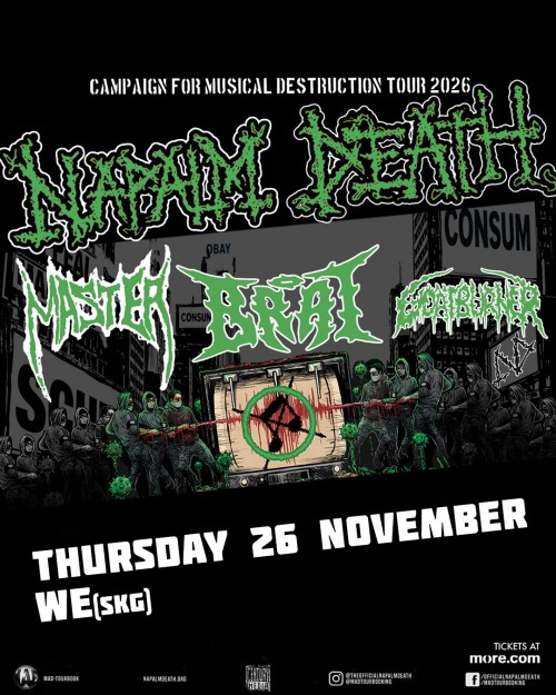 Napalm Death, Master, Brat, Goatburner Θεσσαλονίκη @ We