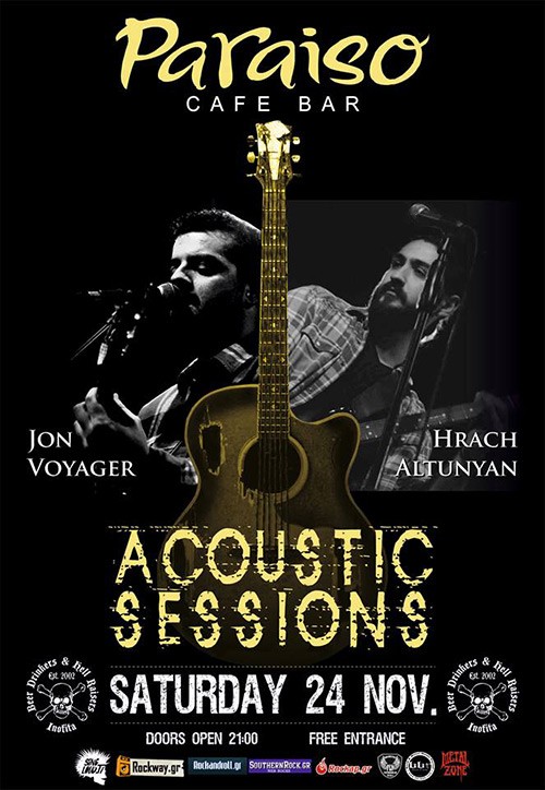 Jon Voyager, Hrach Altunyan Αθήνα (Οινόφυτα) @ Paraiso Cafe Bar