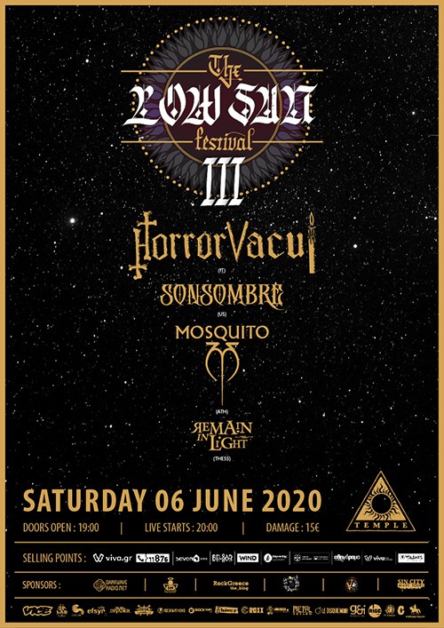 The Low Sun Festival: Horror Vacui, Sonsombre, Mosquito, Remain In Light Αθήνα @ Temple Athens