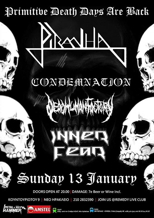 Piranha, Condemnation, Dead Human Factory, Inner Fear Αθήνα @ Remedy