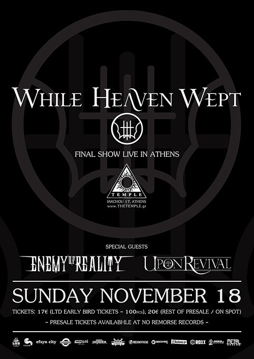 While Heaven Wept, Enemy Of Reality, Upon Revival Αθήνα @ Temple Athens